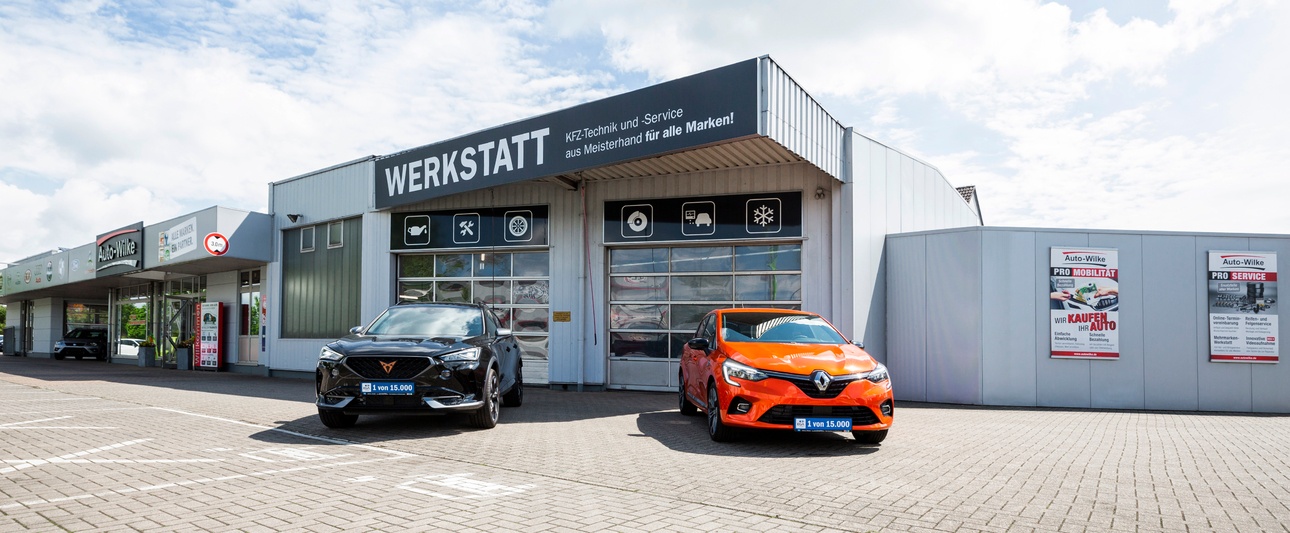 Außenansicht Werkstattbereich Auto Wilke